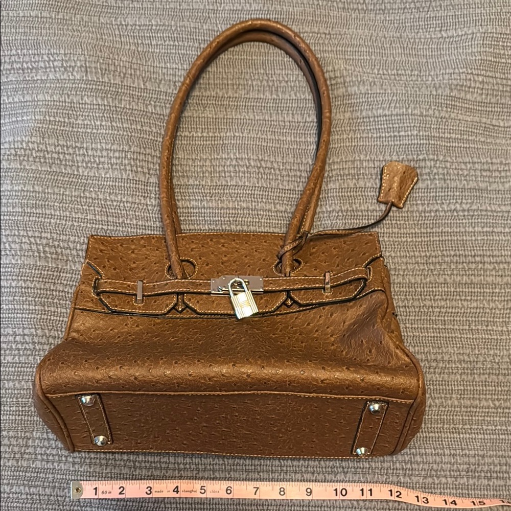 Elegant Brown Leather Handbag